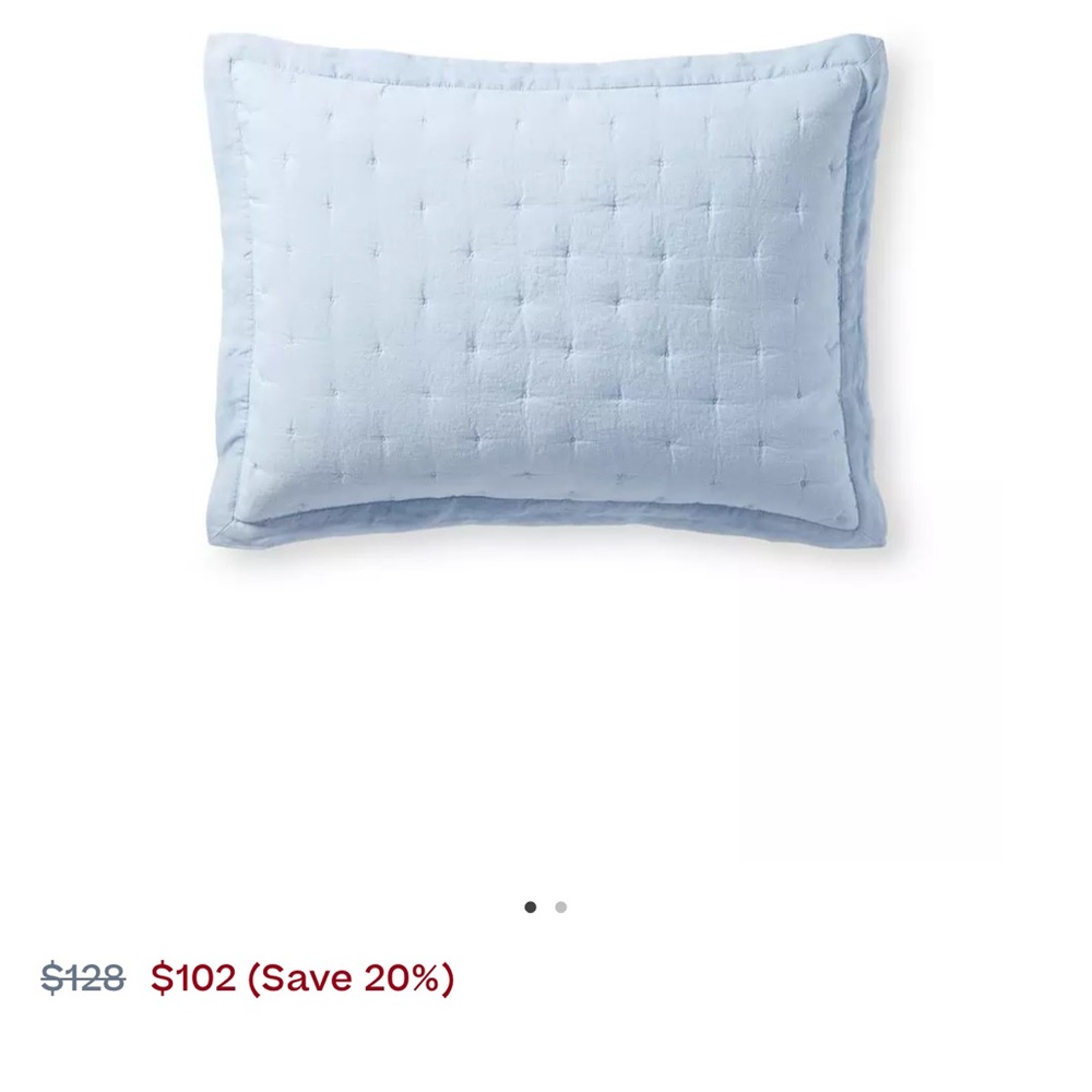 Serena & Lily Blue KING Sutter Linen Sham